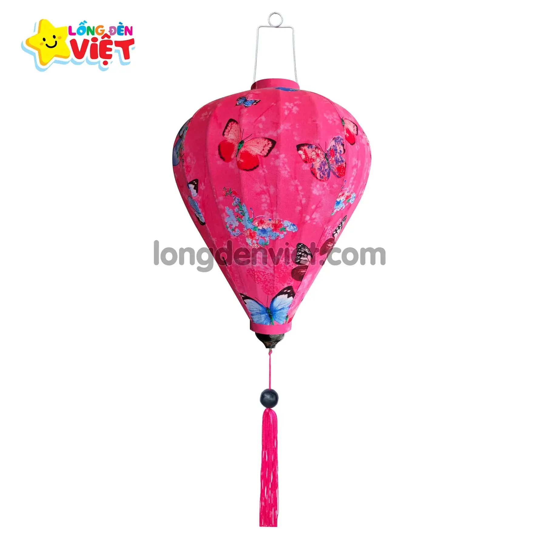 Lồng đèn Hội An Vải Hoa 13 — đèn lồng gỗ Việt Nam | LongDenViet