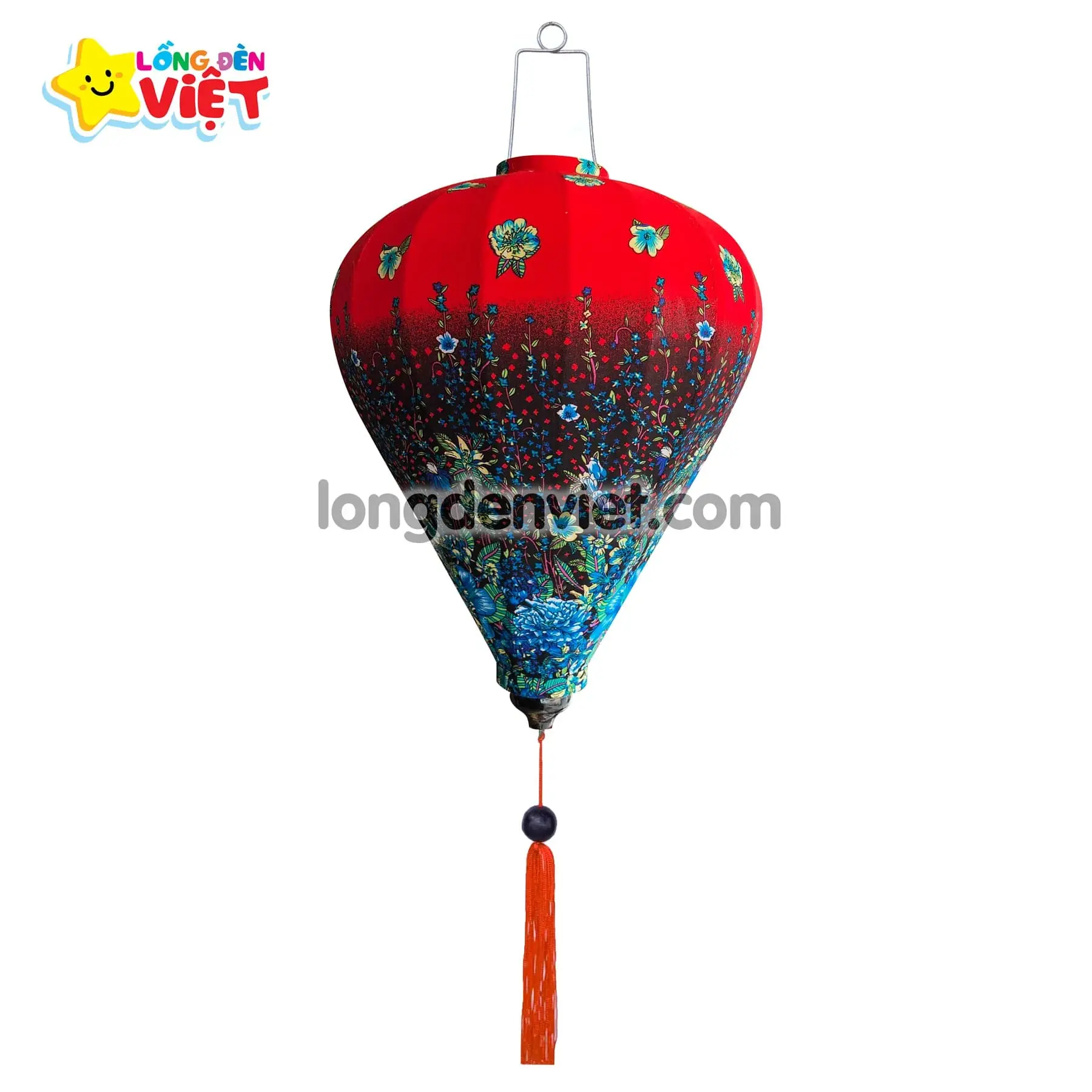 Lồng đèn Hội An Vải Hoa 12 — đèn lồng gỗ Việt Nam | LongDenViet