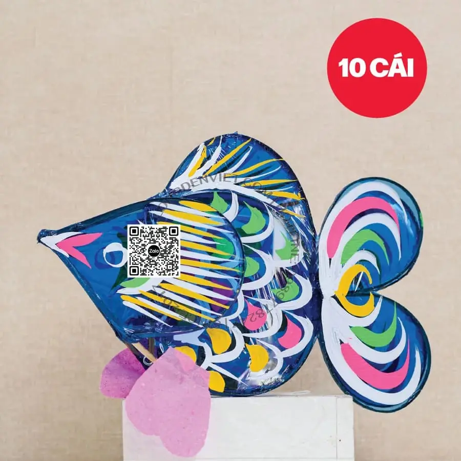 Đèn giấy kiếng cá xanh 40cm 10 cái — lồng đèn giá rẻ Việt Nam | LongDenViet