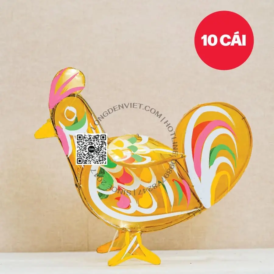 Đèn giấy kiếng gà vàng 40cm 10 cái — lồng đèn giá rẻ Việt Nam | LongDenViet