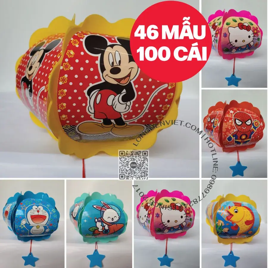 Đèn nhựa có nhạc 5 mảnh 46 mẫu 100 cái — đèn lồng thủ công Việt Nam | LongDenViet