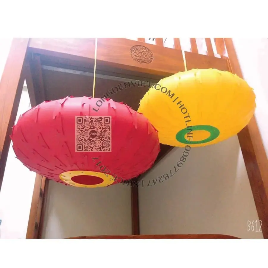 Bộ 10 cái đèn nhựa hình trái bí đủ màu — đèn lồng thủ công Việt Nam | LongDenViet