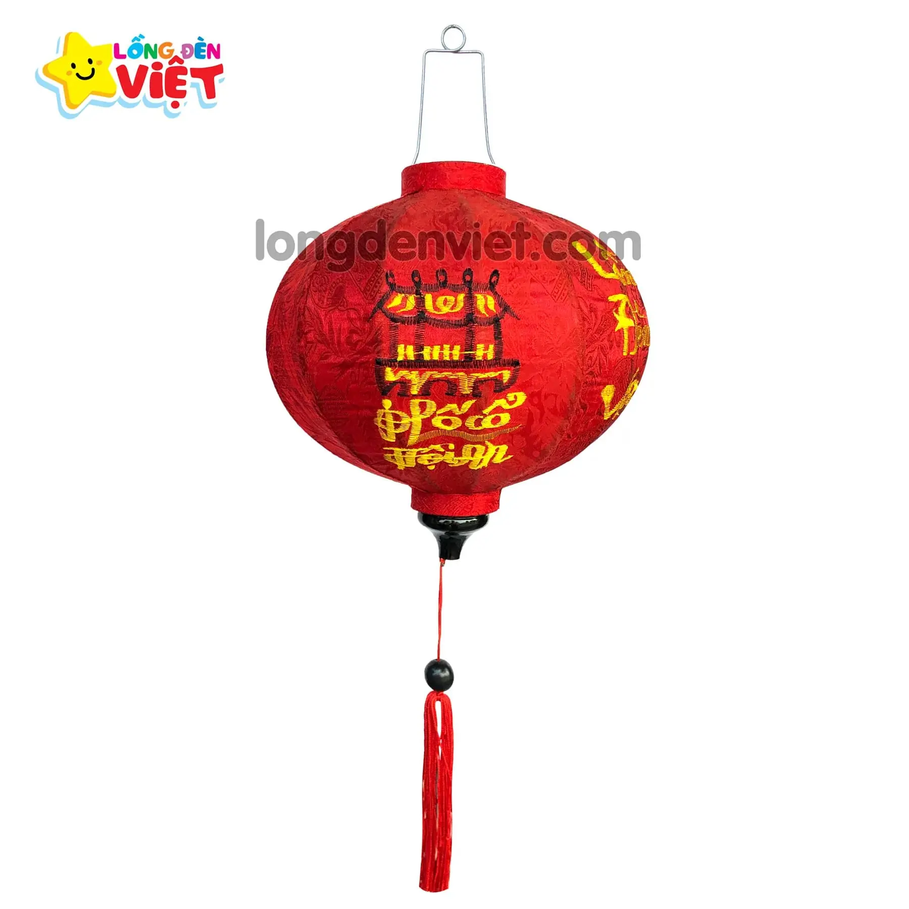 Lồng đèn thêu Phố Cổ Hội An TH18 — đèn lồng gỗ Việt Nam | LongDenViet