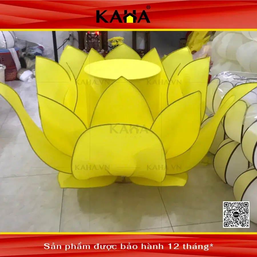 Đèn Lụa Sen KAHA0040 — đèn lồng thủ công Việt Nam | LongDenViet