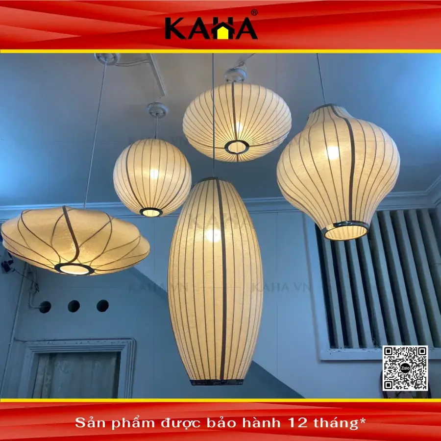 Trang Trí Trần Nhà Bằng Vải KAHA0035 — đèn lồng thủ công Việt Nam | LongDenViet