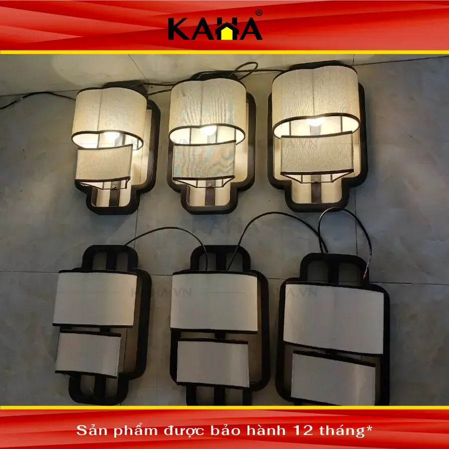 Đèn Gỗ Ốp Tường KAHA0043 — đèn lồng thủ công Việt Nam | LongDenViet