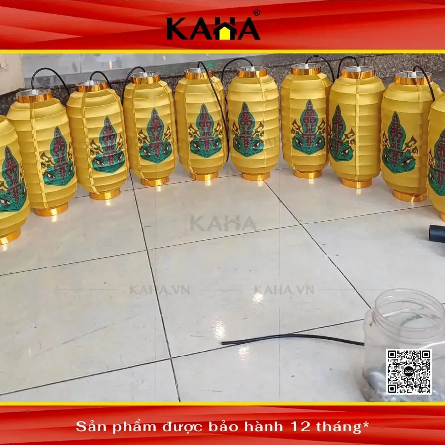 Đèn Thả Vải KAHA0087 — đèn lồng thủ công Việt Nam | LongDenViet