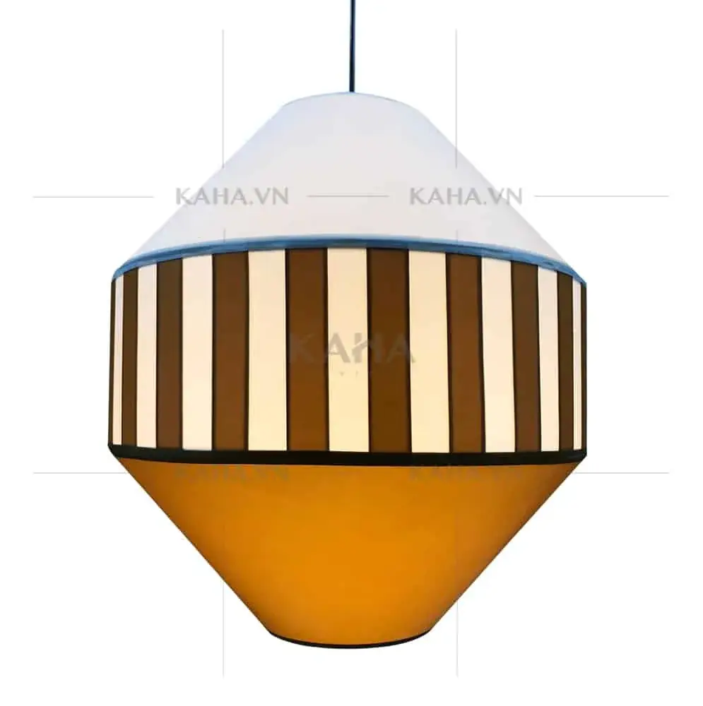 Đèn vải tú cầu dán mica KH-DTR023 — đèn quán cafe Việt Nam | LongDenViet