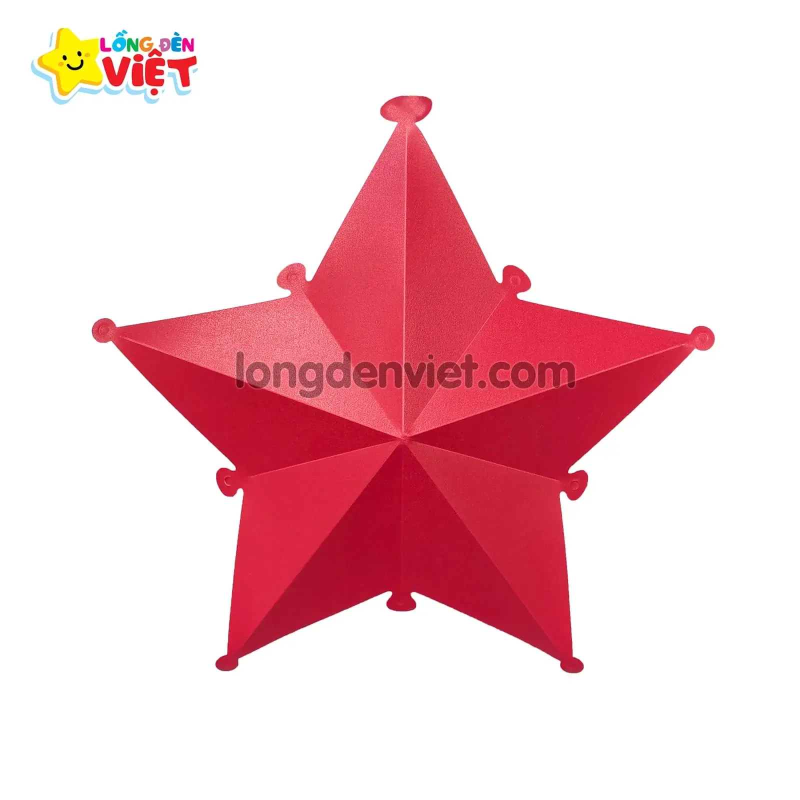 Ngôi sao nhựa màu đỏ — đèn lồng thủ công Việt Nam | LongDenViet