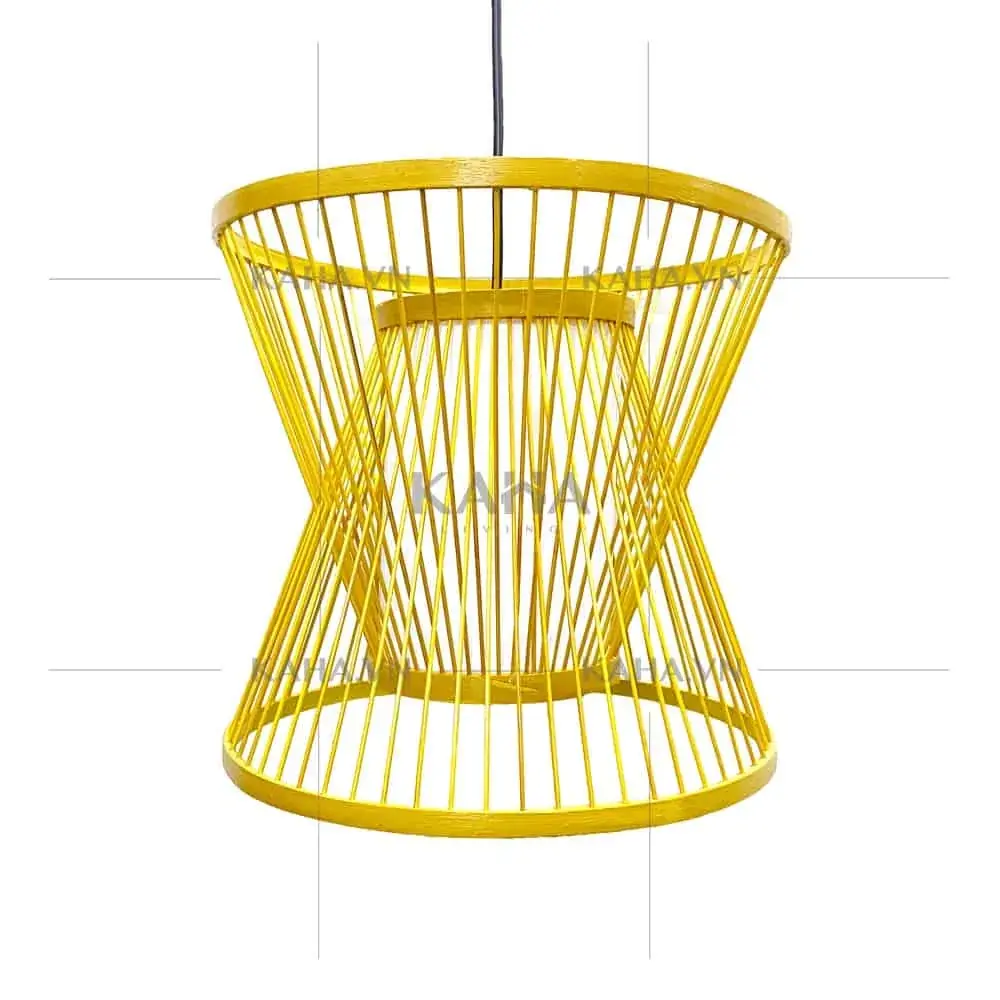 Đèn tăm tre xô chéo MTX-8490002 — đèn trang trí nội thất Việt Nam | LongDenViet