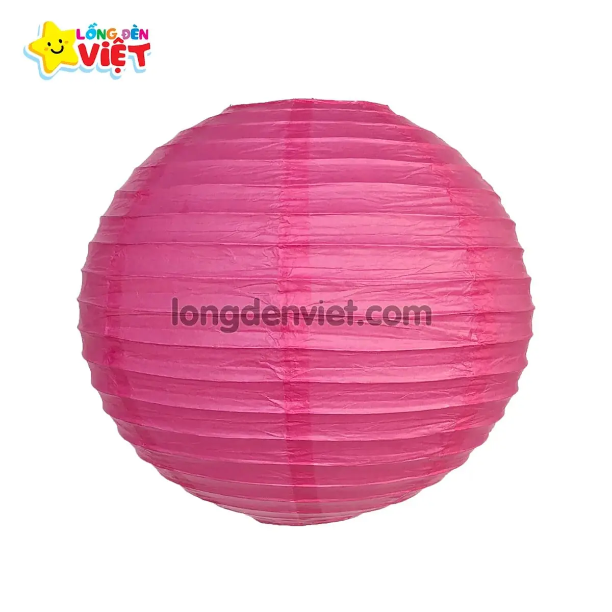 Lồng đèn giấy tròn Hồng sen — đèn khách sạn Việt Nam | LongDenViet