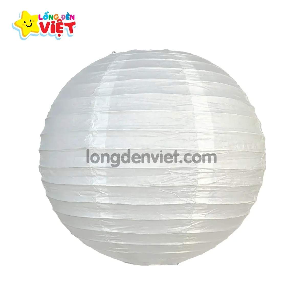 Lồng đèn giấy tròn Trắng — đèn lồng thủ công Việt Nam | LongDenViet