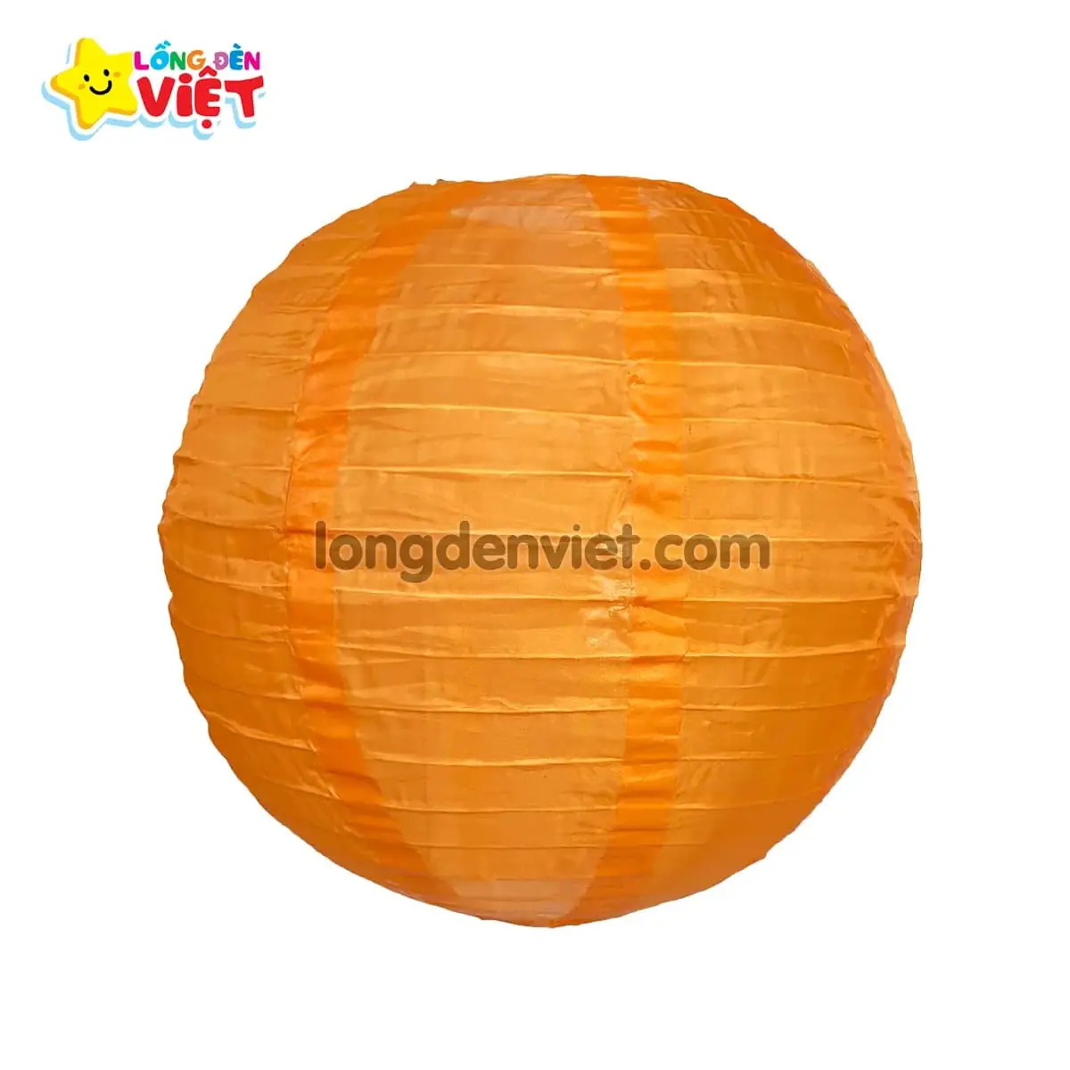 Lồng đèn vải tròn Cam — đèn lồng thủ công Việt Nam | LongDenViet