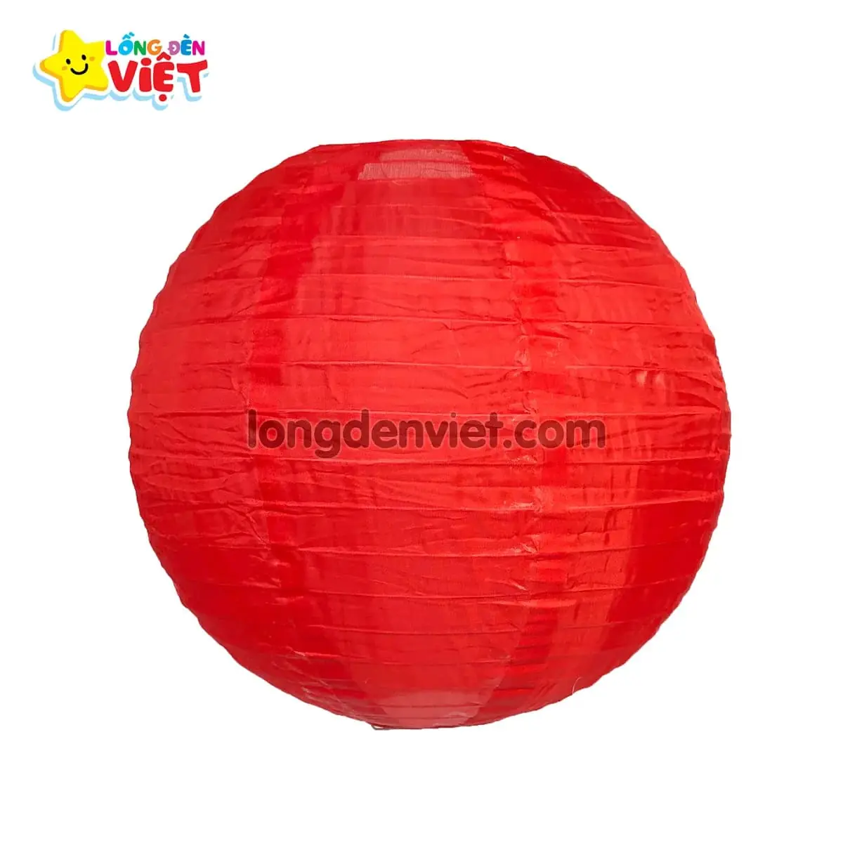 Lồng đèn vải tròn Đỏ — đèn lồng thủ công Việt Nam | LongDenViet