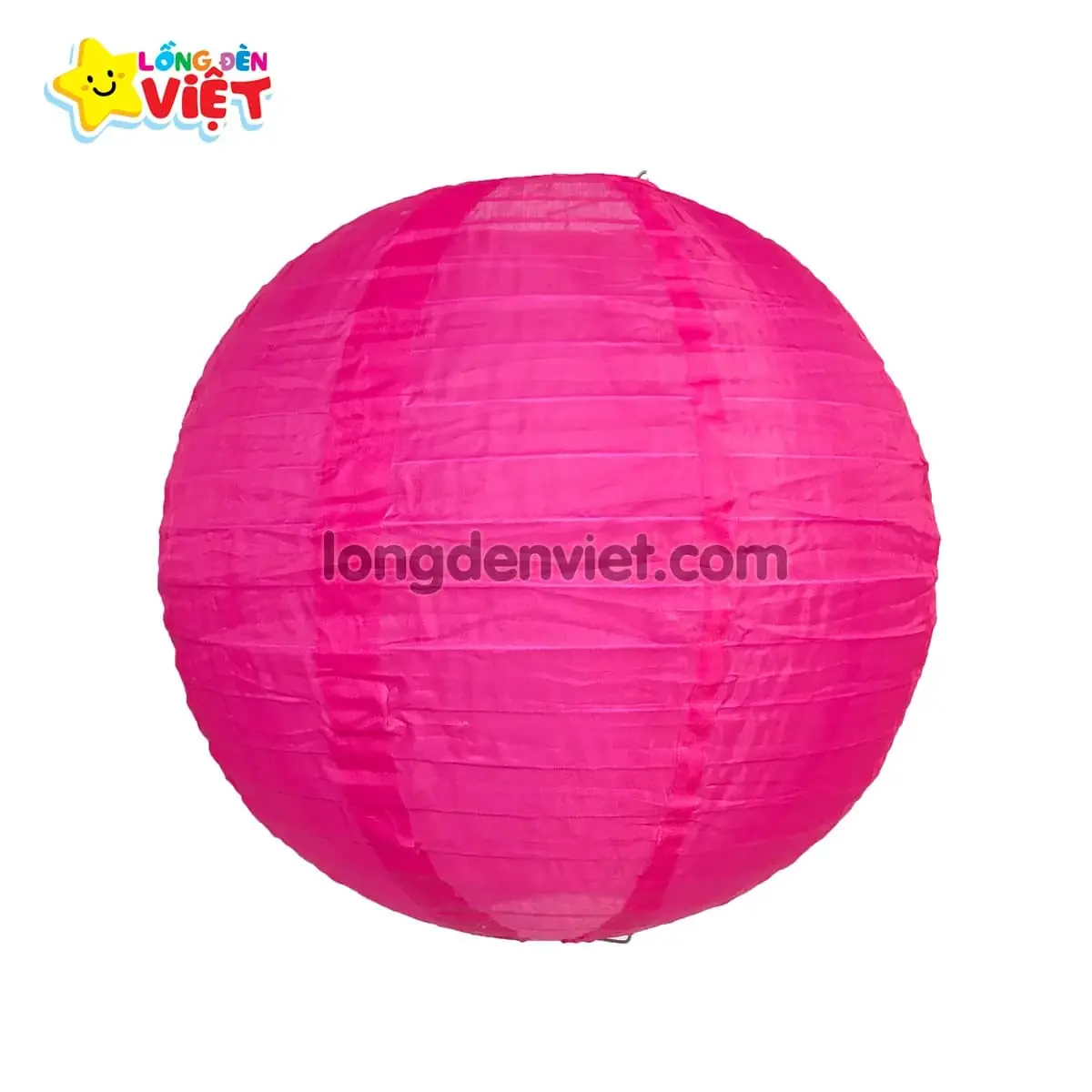 Lồng đèn vải tròn Hồng sen — đèn lồng thủ công Việt Nam | LongDenViet