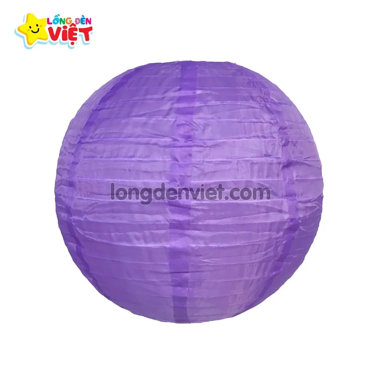 Lồng đèn vải tròn Tím — đèn lồng thủ công Việt Nam | LongDenViet