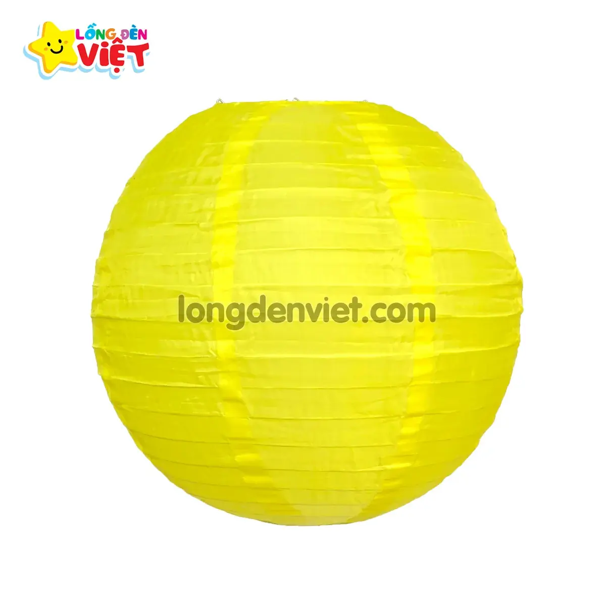 Lồng đèn vải tròn Vàng — đèn lồng thủ công Việt Nam | LongDenViet