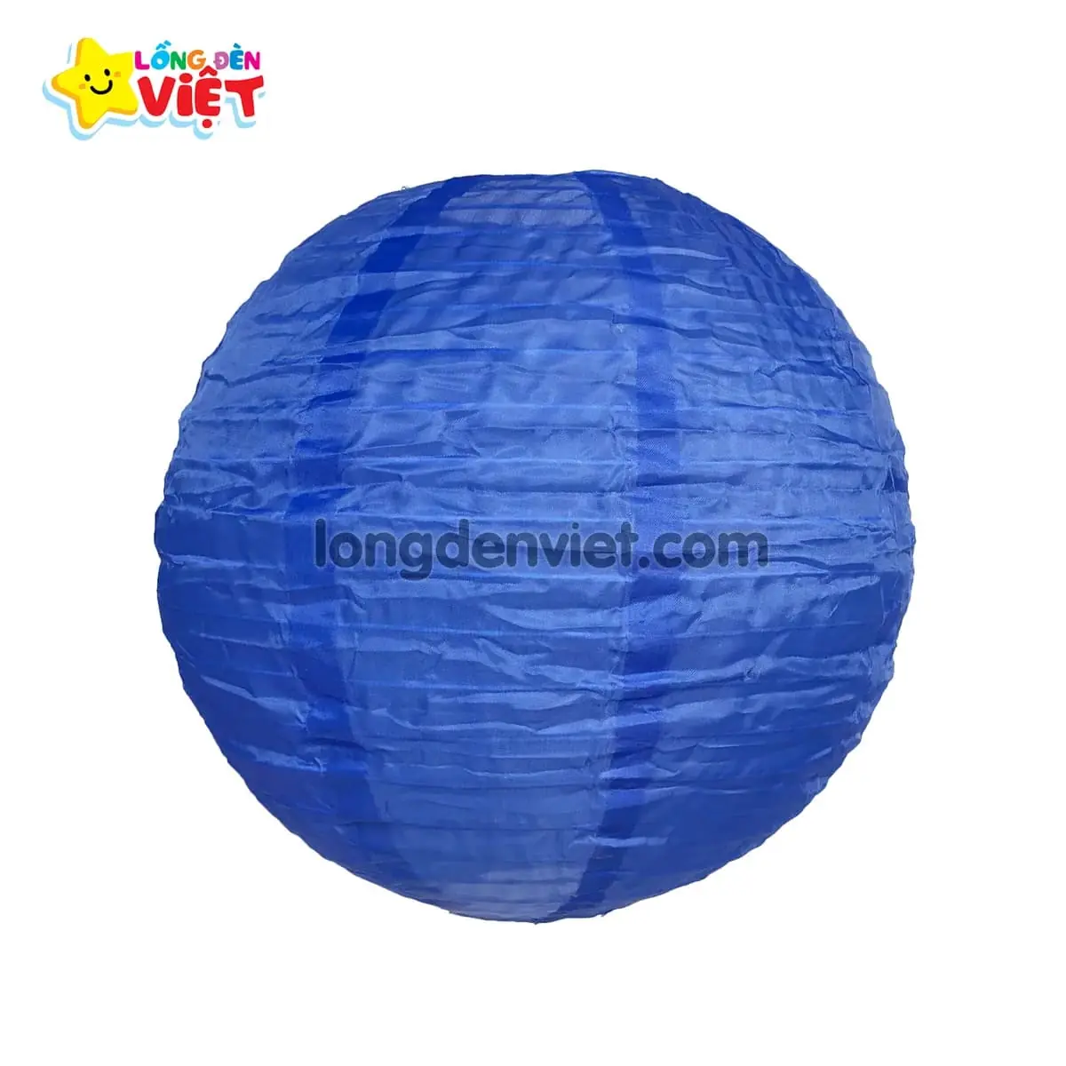 Lồng đèn vải tròn Xanh dương đậm — đèn lồng thủ công Việt Nam | LongDenViet