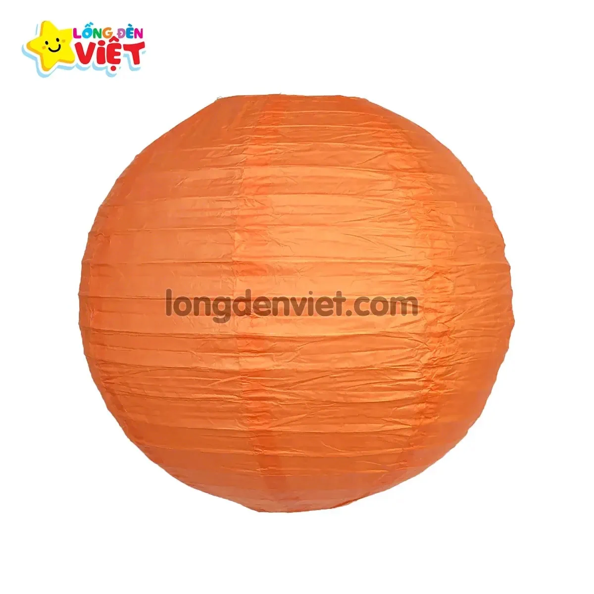 Lồng đèn giấy tròn Cam — đèn tròn 10 màu Việt Nam | LongDenViet